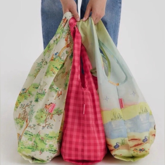 NWT **Set of 3** BAGGU x Molly Goddard Standard Reusable Tote Bags - Picture 5 of 12